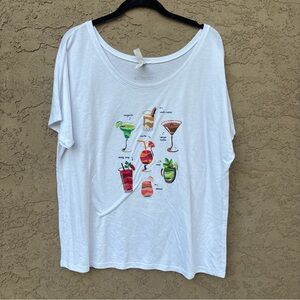 Cutwater spirits cocktail promotional White Russian White Graphic Top size large